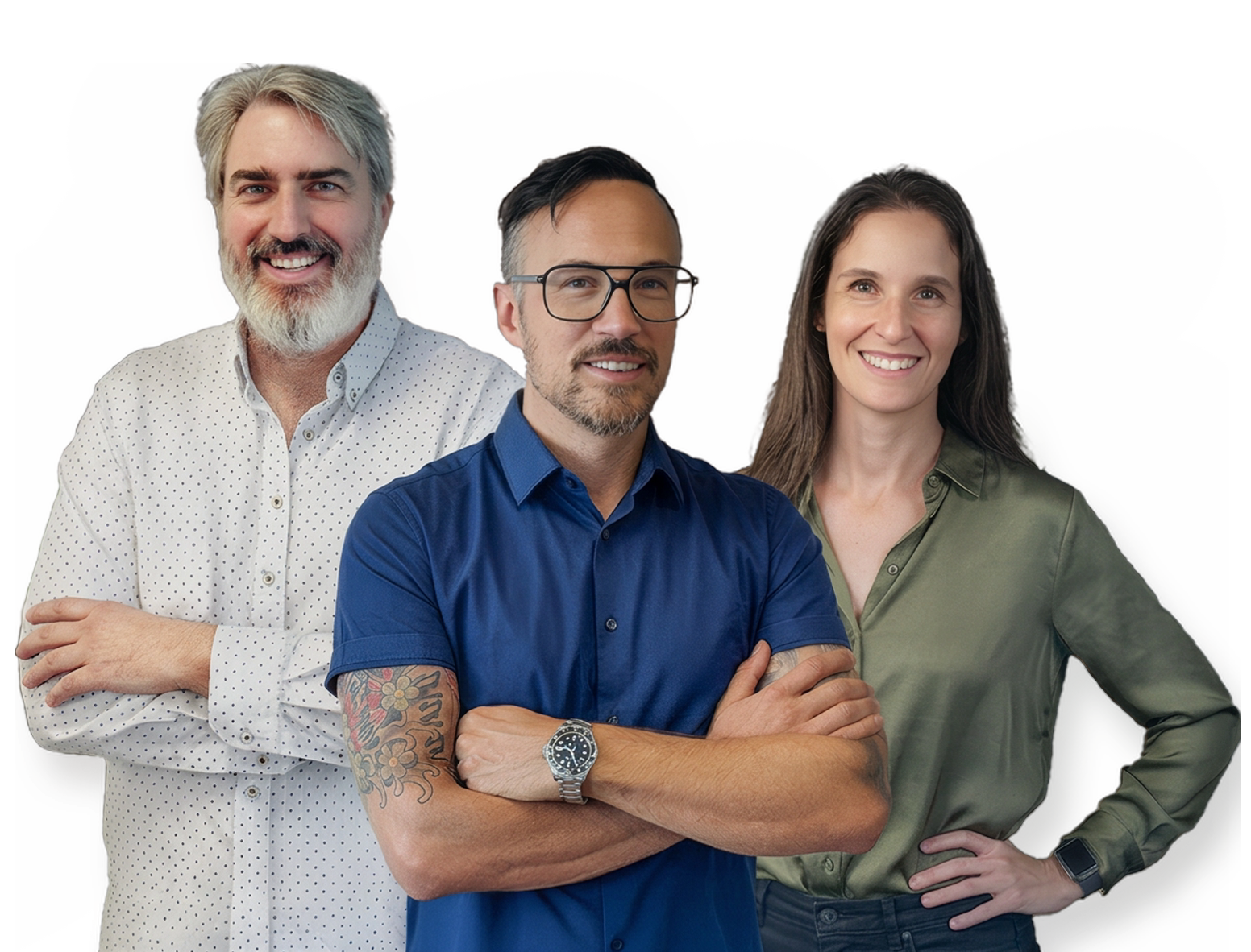 Louis-Philippe, Frédéric et Geneviève, de l’équipe de direction de Nerd Marketing